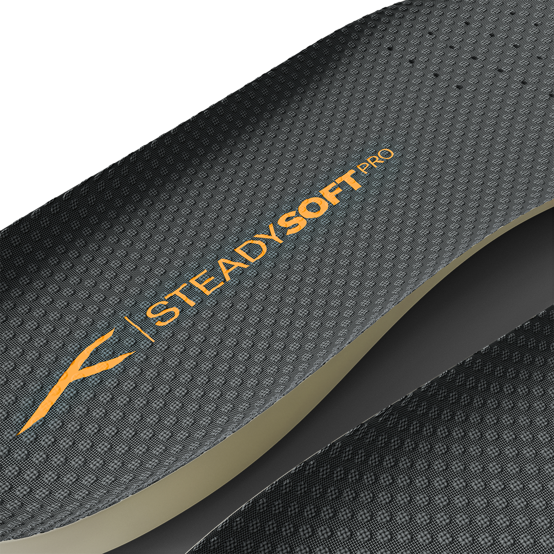 Steady Soft Pro Insole (Dark Grey & Orange)