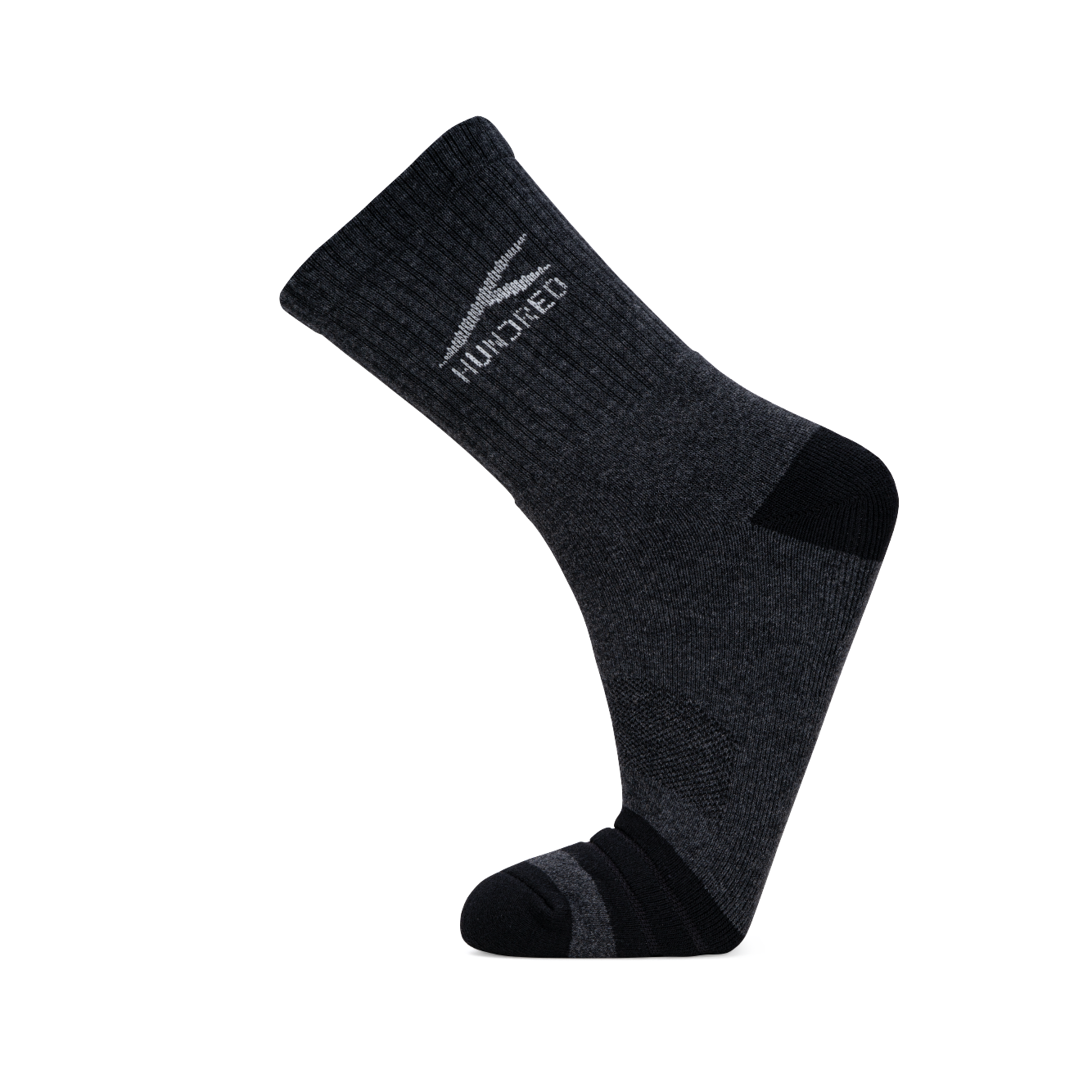 Signature Logo High Quarter Length Performance Sports Socks_Dark Grey