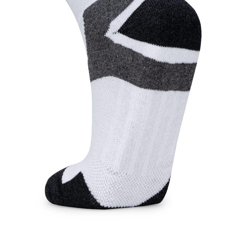 Court Quarter Length Performance Sports Socks_White