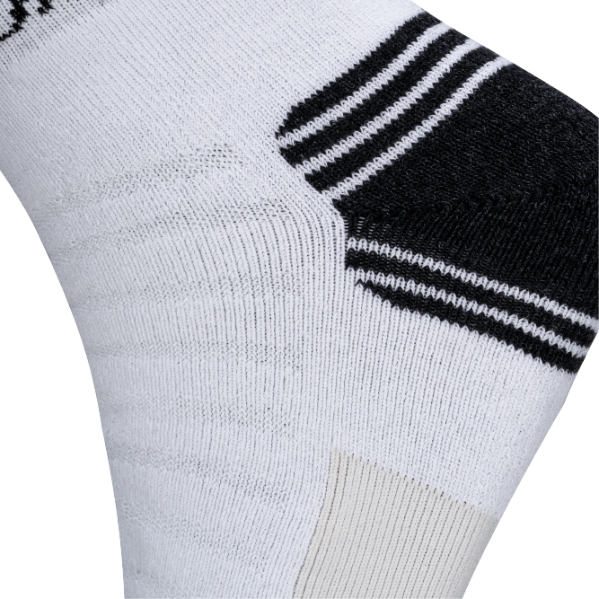 Arch Band Ankle Length Performance Sports Socks_White
