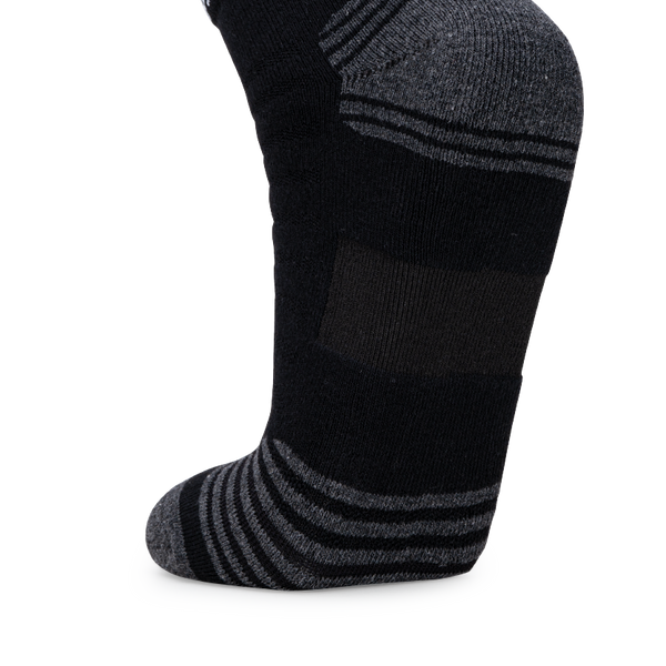 Arch Band Ankle Length Performance Sports Socks_Black