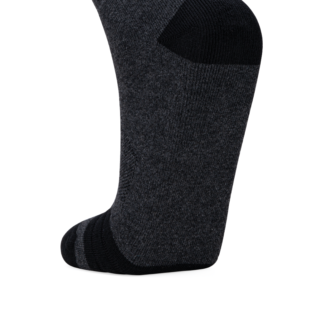 Signature Logo High Quarter Length Performance Sports Socks_Dark Grey