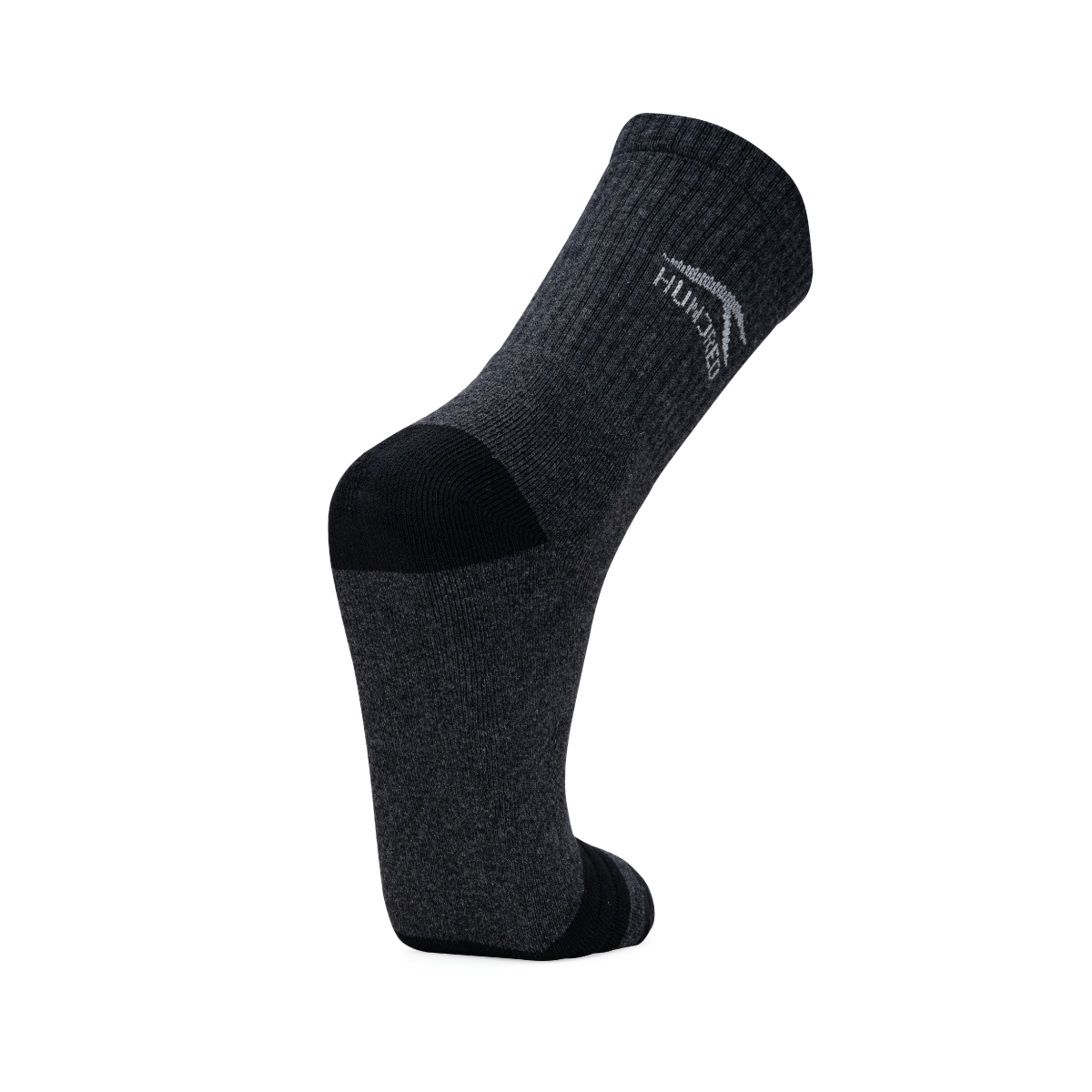 Signature Logo High Quarter Length Performance Sports Socks_Dark Grey