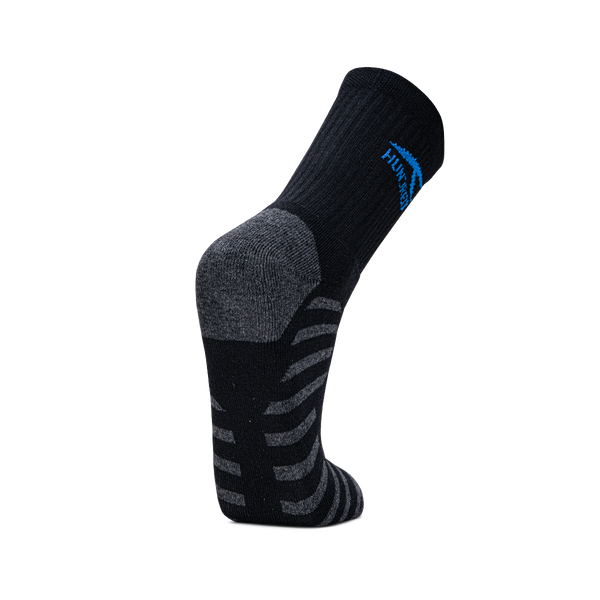 Stripe Quarter Length Performance Sports Socks_Black