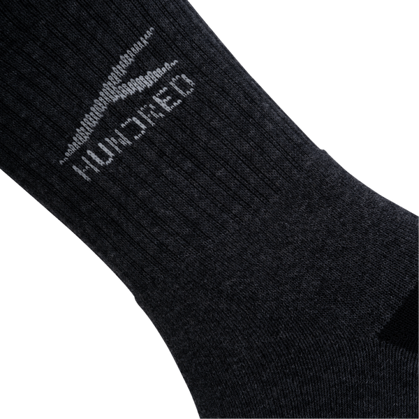 Signature Logo High Quarter Length Performance Sports Socks_Dark Grey