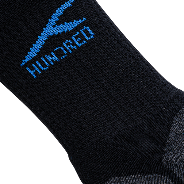 Stripe Quarter Length Performance Sports Socks_Black
