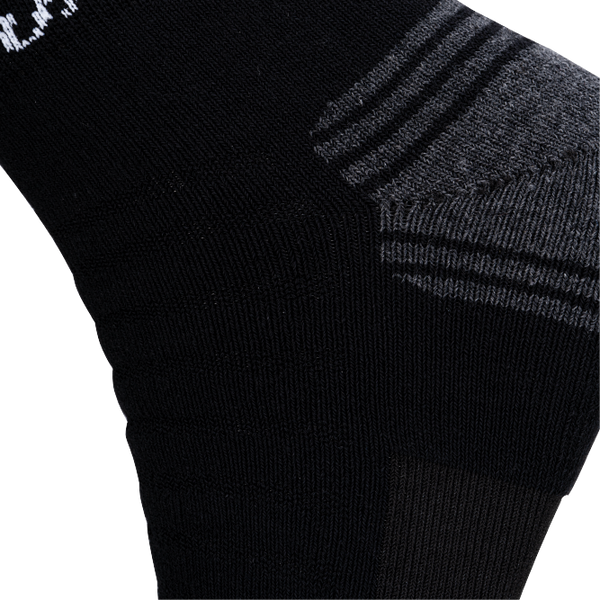 Arch Band Ankle Length Performance Sports Socks_Black