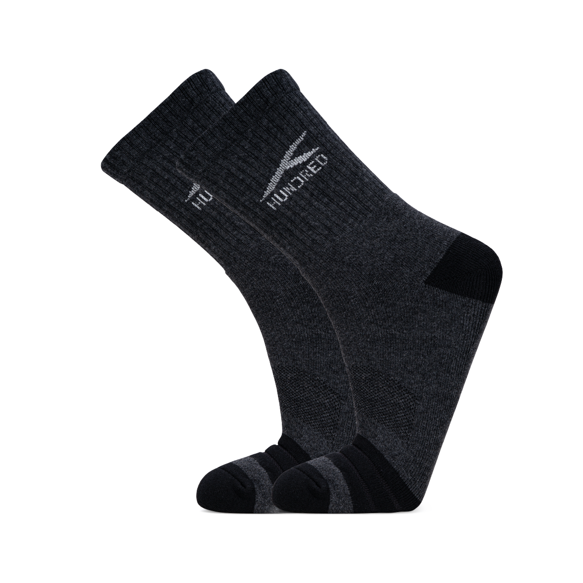 Signature Logo High Quarter Length Performance Sports Socks_Dark Grey