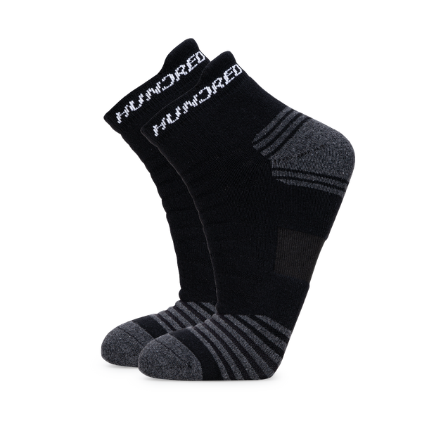 Arch Band Ankle Length Performance Sports Socks_Black