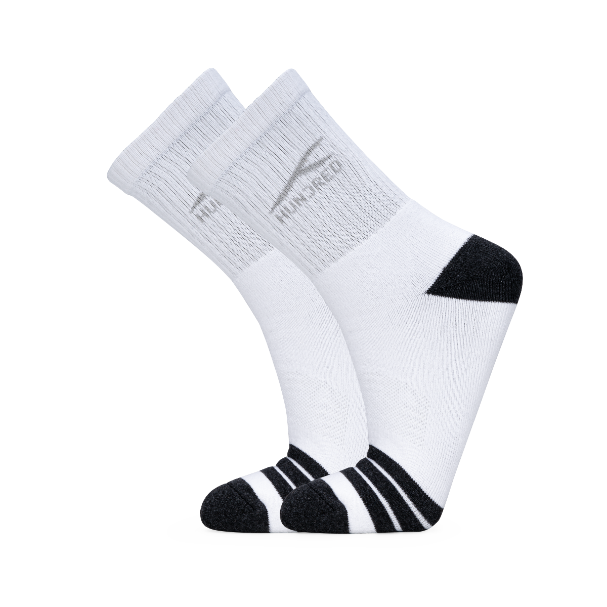 Signature Logo High Quarter Length Performance Sports Socks_White